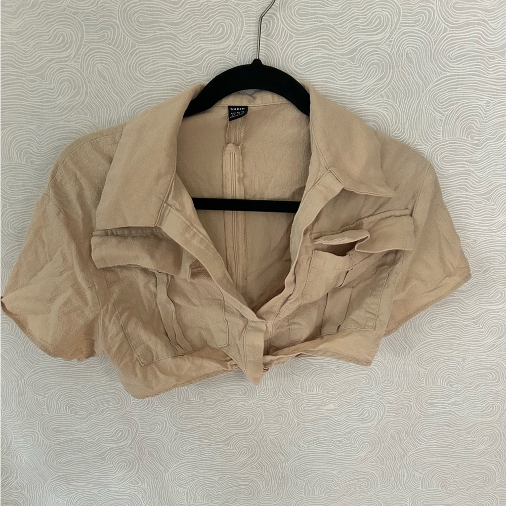 Tan Cropped Top